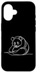 Coque pour iPhone 16 Panda géant ours ligne art mammifère art zoologiste