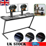 Gaming Desk Desktop PC Computer Table RGB LED Light Racing Table Office Home UK