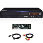 Lecteur DVD pour TV, DVD/CD / MP3 avec Prise USB, Sortie HDMI et AV (câble HDMI et AV Inclus), télécommande (sans Blu-Ray)