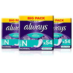 Always Dailies Panty Liners, 3 x 54 Pack