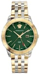 Versace Men's Watch Univers GMT Green Two-Tone Bracelet VEBK00718