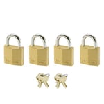 Master Lock Petits Cadenas [Clés communes] [Pack Familiale de 4] 120EURQNOP - Idéal pour les Sacs à Dos, les Bagages, les Valises , les Casiers et plus