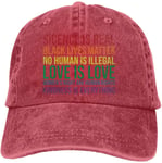 Eoinch Science is Real Black Lives Matter Sandwich Cap Denim Hats Baseball Cap