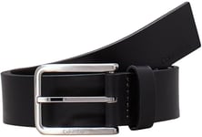 Calvin Klein Ceinture Homme Cuir Grainé et Huilé 3,5 cm Cuir, Noir (Ck Black), 130 cm