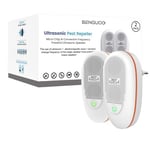 BENGUOO Ultrason Souris et Rats 2 unités, Répulsif Souris à Ultrasons Intérieur, Repulsif Moustique Puissant Prise Anti Rat Rongeur Araignée Efficace Contre Insecte Nuisible pour Maison Bureau