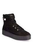 Warmlined Lace Up Boot Shoes Wintershoes Black Tommy Hilfiger