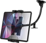 Support Tablette Pare Brise Voiture Ventouse, Fixation Téléphone Voiture Avec Col De Cygne À Bras Long, Porte Avant Voiture Pour Ipad Pro Air Mini, Galaxy, Lenovo, Iphone (4-12,9"")