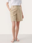 Part Two Gentina High Waisted Shorts, White Pepper