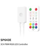 Kit de contrôleur SP64XE pour SPI Pixels ou 5CH PWM LED bande lumineuse 2.4G télécommande FCOB DIM RGB RGBW CCT WS2812B SK6812 musique BT 5V-24V - Type 4 Pin RGB SP643E