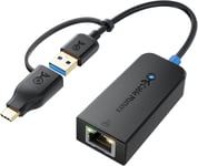 Adaptateur USB vers Ethernet 2,5 G avec Prise en Charge Ethernet 2,5 Gigabit (Pas Compatible avec Les Mac M2) - Adaptateur USB-C Inclus pour USB-B et Thunderbolt 3