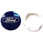 Crea - Blue Ford Wheel Center Cap Hub Badge 54mm 1 Pcs For C-max Galaxy Focus Mondeo Transit Ka Fiesta Kuga B-max