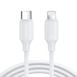 Joyroom USB-C till Lightning-laddningskabel, 20W, 0,25M - Vit