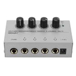 4 Channel Headphone Amplifier Stereo Earphone Splitter With Power Adapter EU Blw