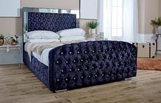 Eleganza Skipton Crush Superking Bed Frame - Black