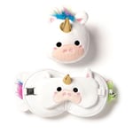 Puckator Coussin Voyage Relaxeazzz Peluché 2-en-1 - Licorne Blanche