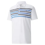 PUMA Polo Grint Homme, Blanc Vif-Marina, XXL