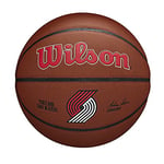 Wilson Basketball, Team Alliance Model, PORTLAND TRAIL BLAZERS, Indoor/Outdoor, Mixed Leather, Size: 7