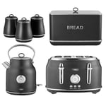 🎄💫 Tower Renaissance Kettle, 4 Slice Toaster, Bread Bin Canisters Kitchen Set