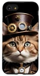 iPhone SE (2020) / 7 / 8 Funny Vintage Gothic Cyberpunk Gear Steampunk Cat Case