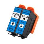 2 Cyan XL Ink Cartridges for Epson Expression Photo XP-8500, XP-8600, XP-8700