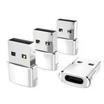 Elebase Adaptateur USB vers USB C pour Airpods 4 Pack,Type C Femelle USB A Mâle Convertisseur Chargeur pour Airpods Génération 3 2,Apple iWatch Série 10 8 9 SE,iPad Pro 11 12.9,Samsung S24 S23 A54 A53