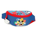 Joumma Disney Mickey Peek a Boo Waist Bag Blue 27x11x6.5cm Polyester L, Blue, Fanny Pack