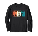 Retro Vintage Skeet Shooter Shooting Evolution Long Sleeve T-Shirt