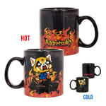 Aggretsuko Heat Reveal Fire & Skulls 20oz Ceramic Coffee Mug