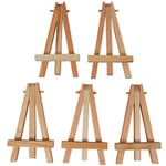 Country Love Crafts Mini Easel Wooden Craft Blank, Light Brown (Set of 5)