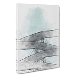 Sketching the Architecture Vol.33 Canvas Print for Living Room Bedroom Home Office Décor, Wall Art Picture Ready to Hang, 30 x 20 Inch (76 x 50 cm)