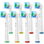 OralVista Electric Toothbrush Heads Compatible with Oral B Toothbrush Head, 8 Pack Replacement Heads for Sensitive Gums and Deep Cleaning, Easy Fit, and Durable Design