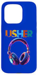 iPhone 15 Pro Vintage USHER Hiphop Headphone Retro Music Design Case