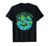 Save our planet, Earth Day, Cute kids, climate change T-Shirt