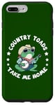 Coque pour iPhone 7 Plus/8 Plus Country Toads Take Me Home, crapaud cowboy cool jouant de la musique