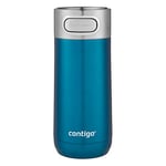 Contigo Luxe Autoseal mug isotherme, thermos café, mug en acier inoxydable avec isolation Thermalock, bouteille isotherme, tasse à café avec couvercle sans BPA facile à nettoyery, Biscay Bay, 360 ml