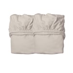 Leander - Lot de 2 draps housse lit bébé et junior - Cappuccino