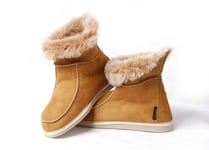 Luxury Women Ladies Sheepskin Boot Moccasin Slippers Just Real 100% Genuine Fur