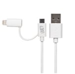 Maplin USB-A to 2 in 1 Multi Charging Cable Lightning and Micro USB-B