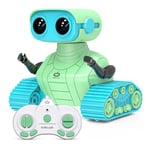 ALLCELE Jouets Robot Enfants Télécommandés, Jouets Electriques avec Poignée Télécommandée…… (Bleu Vert)