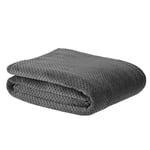 Sleepdown Luxury Waffle Fleece Charcoal Grey Throw Over Sofa Super Soft Warm Cosy Honeycomb Bed Blanket Bedspread - 150cm x 200cm, 5056242828761