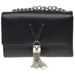 Womens Valentino By Mario Valentino Black Divina Pu Handbag Clutch Bags