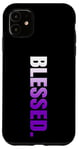 iPhone 11 Purple Blessed. Vertical Purple Color Graphic Case