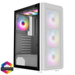 CiT Delta ATX ARGB Mesh Tempered Glass Gaming Case - White