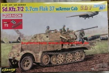 Dragon 6542 1/35 Sd.Kfz.7/2 3,7cm Flak 37w / Armure Cab