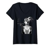 Womens ROARING 1920's Great, Gatsby Glamorous Woman Flapper V-Neck T-Shirt