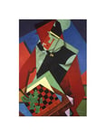 Wee Blue Coo Painting Metzinger Soldier At A Game Of Chess Wall Art Print