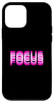 Coque pour iPhone 12 mini Rose FOCUS Illusion d'optique graphique rose