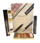 Makeup Revolution Shimmer & Define Shadow and Brow Kit - Mascara Eyeliner +More