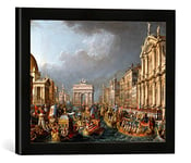 Kunst für Alle 'Image encadrée de Giuseppe Bore Sato Einzug à Venise d'art de Napoléon Solennelle dans la Main de Haute qualité Cadre de Photos, 40 x 30 cm, Noir Mat