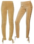 Puma x Fenty Laced Velour Tan Leggings - Womens Textile - Size 10 UK